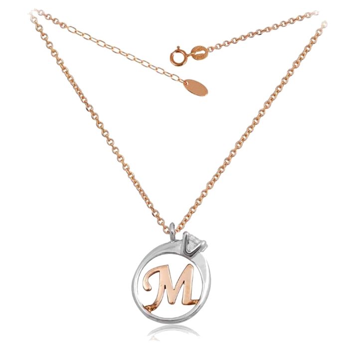 Women's gold necklace 9ct with monogram HRR0025