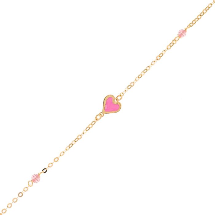 Children's gold bracelet 9CT with heart HVR0002