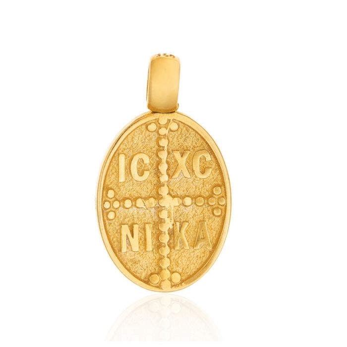 Double sided silver gilded charm WK00057