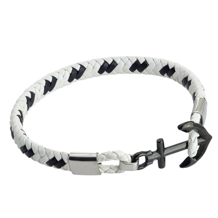 Knitted bracelet with anchor QBV0033