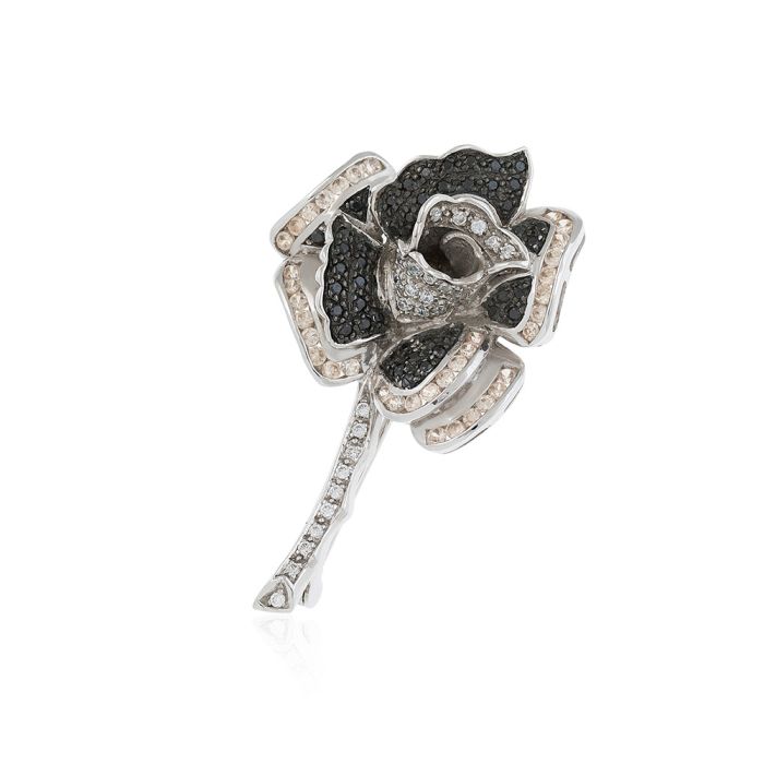 Lapel gold pin with flower 14CT JFH5029