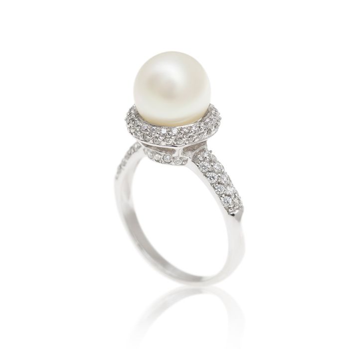 Women gold ring 14CT with pearl IDJ0057