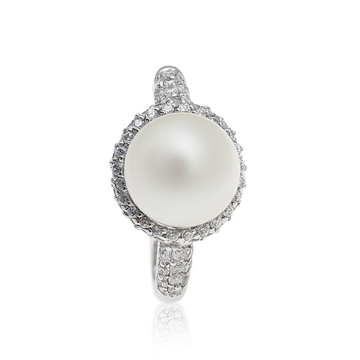 Women gold ring 14CT with pearl IDJ0057