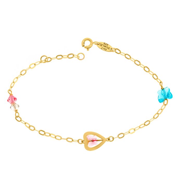 Kid's gold bracelet 9CT with heart HYU0019