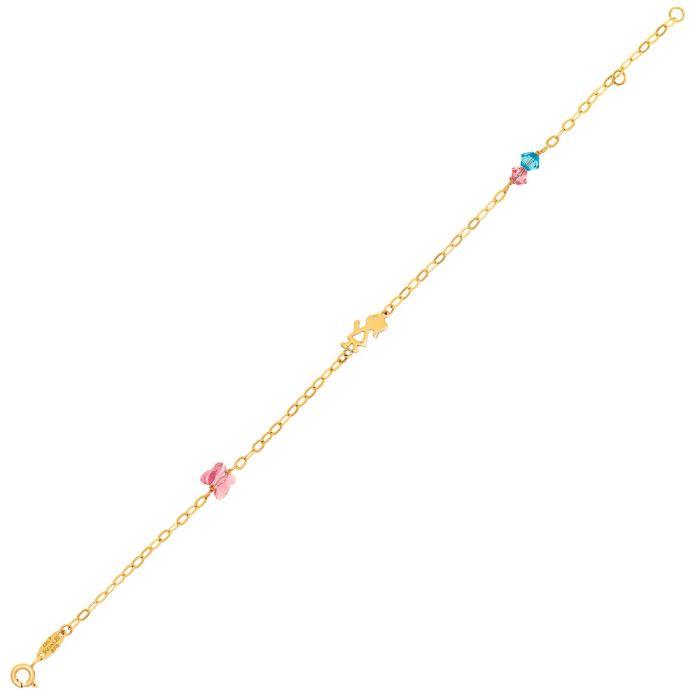 Kid's gold bracelet 9CT with little girl HYU0022