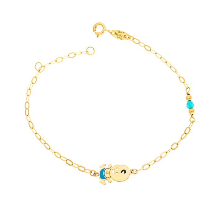 Children's gold bracelet 9CT with baby HYU0031