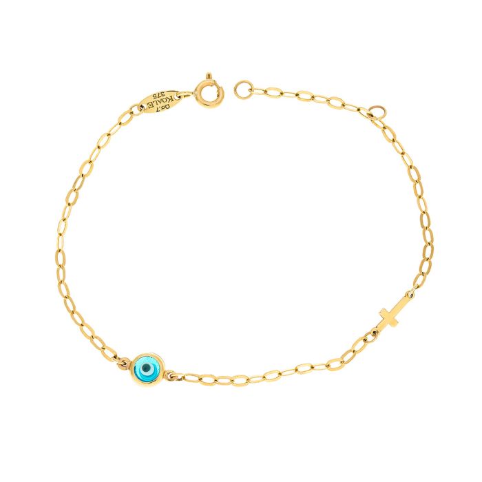 Children's gold bracelet 9CT with eye HYU0039
