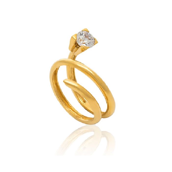 Women's silver gilded ring WD00546