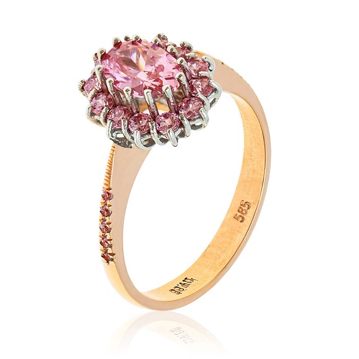 Women's gold rosette ring 14CT IDR0025