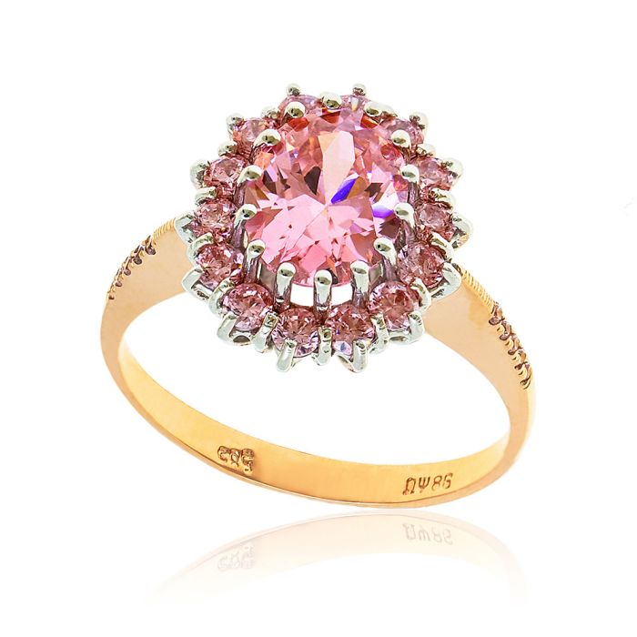 Women's gold rosette ring 14CT IDR0026