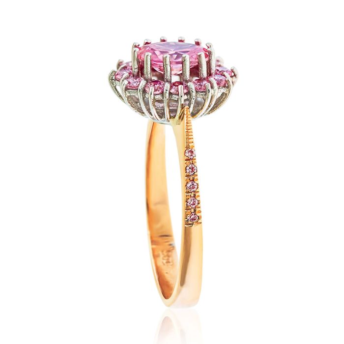 Women's gold rosette ring 14CT IDR0026