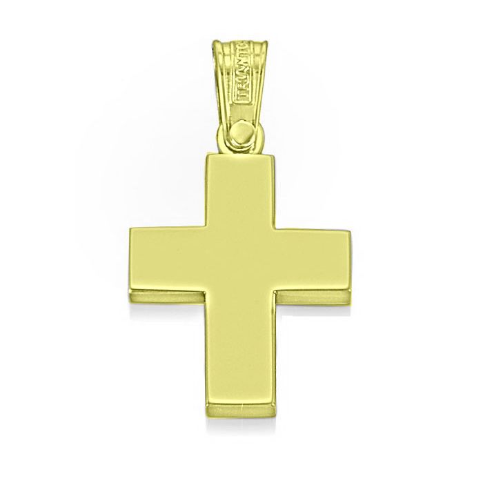 Men's Triantos yellow gold cross 14CT ITK0168
