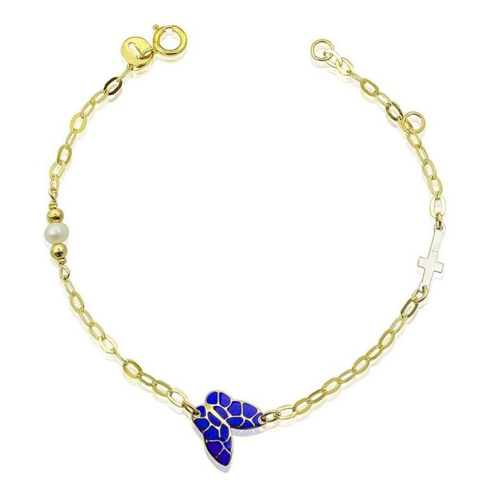 Kid's gold bracelet 9CT with butterfly HYR0010