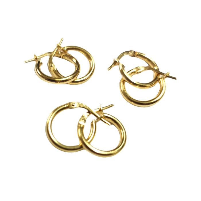 Women's silver hoop earrings WS00713
