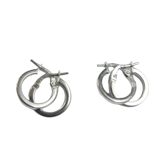 Women's silver hoop earrings WS00715