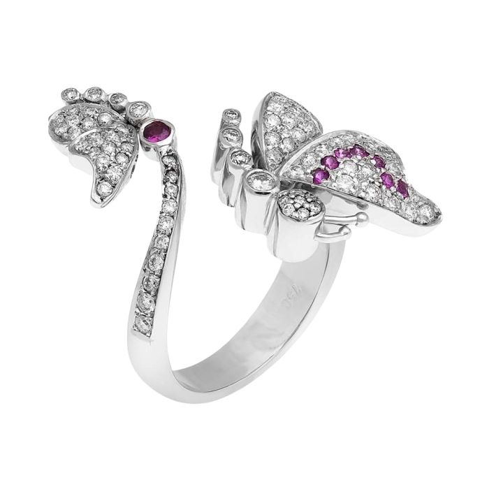 Women ring in White gold 18ct with brigian MDL0028