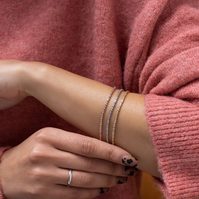 Women's pink gold bracelet 14CT IVW0007