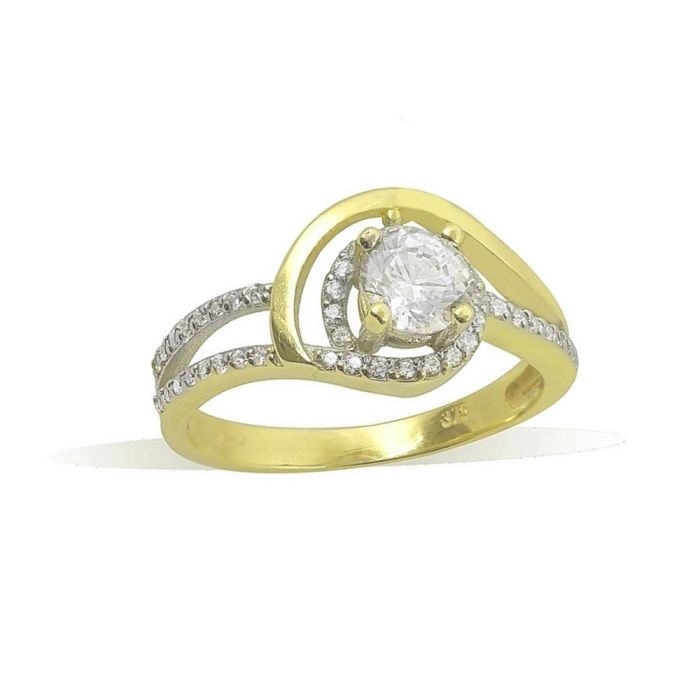 Women engagement gold ring 9CT HDU0049