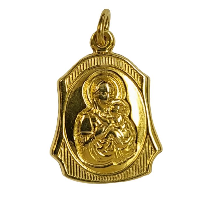 Double silver sided gilded charm WK00099