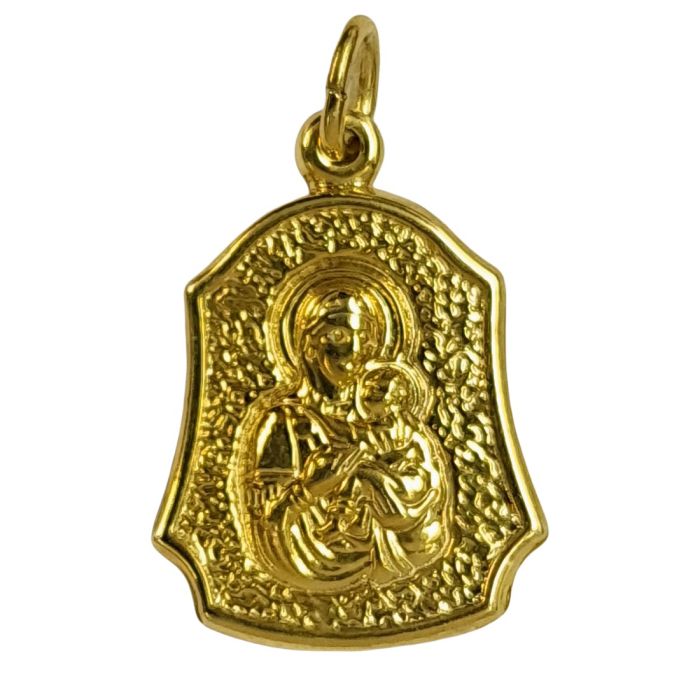 Double silver sided gilded charm WK00100