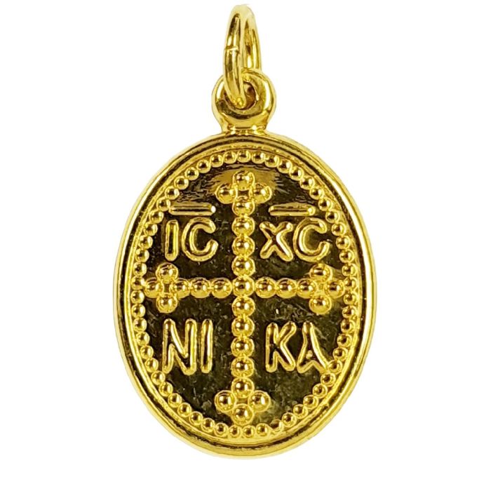 Double silver sided gilded charm WK00102