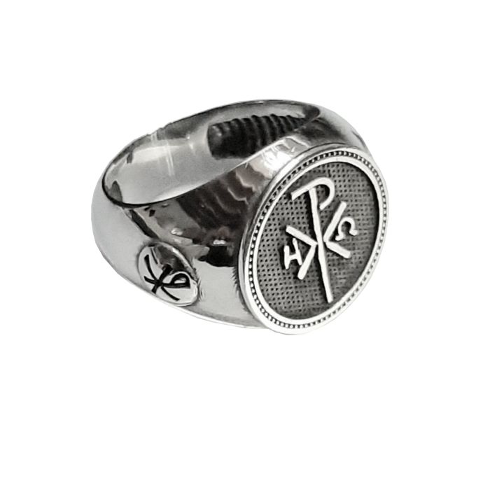 Men's silver ring WD00559