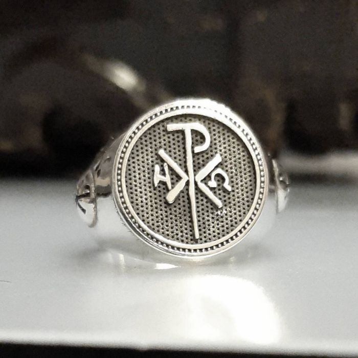 Men's silver ring WD00559
