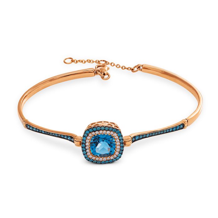 Women's bracelet Pink gold 18CT with diamonds SVU0001
