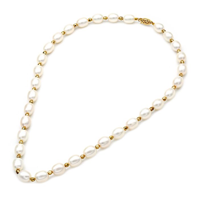 Women's necklace Fresh Water Pearl 8,0mm x 10,0mm 14CT IIY0018