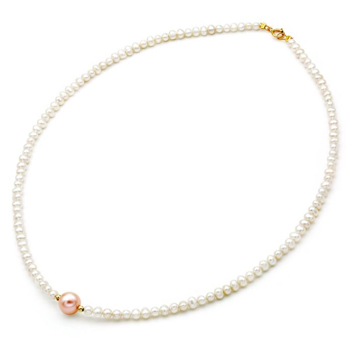 Women's necklace Fresh Water Pearl 4,0mm-9,0mm 14CT IIY0024