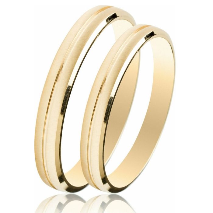 Pair of gold wedding rings  Maschio Femmina 3,0mm SL14