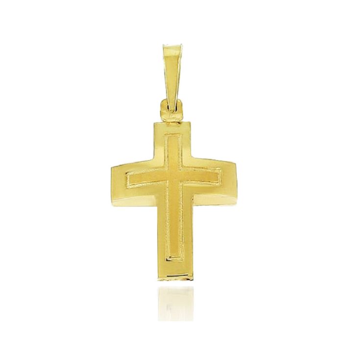 Men's cross Yellow Gold without chain 9ct HTM0017