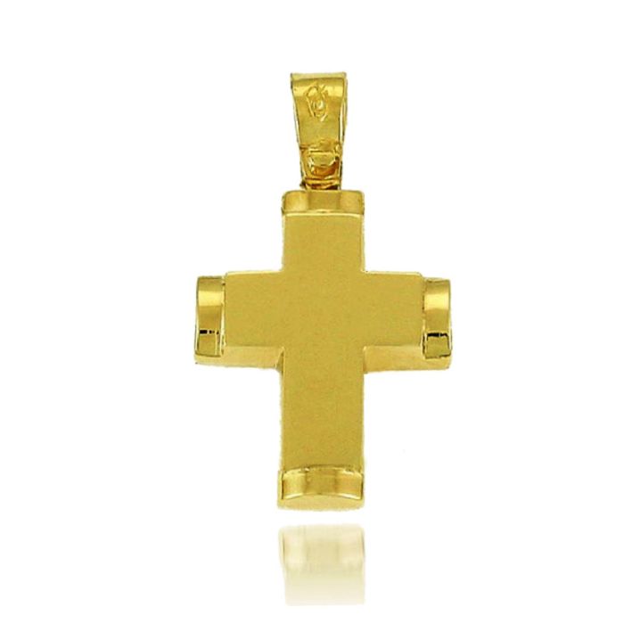Men's cross Yellow Gold without chain 9ct HTM0010