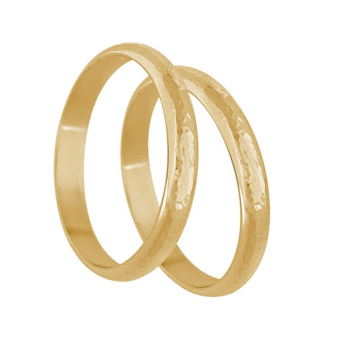 Pair of gold wedding rings 14CT 3,0mm 1-30